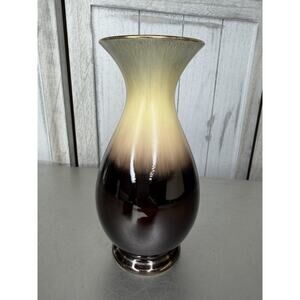 Vintage West Germany Bay Keramik Art Pottery Vase Gradient Brown Cream MCM